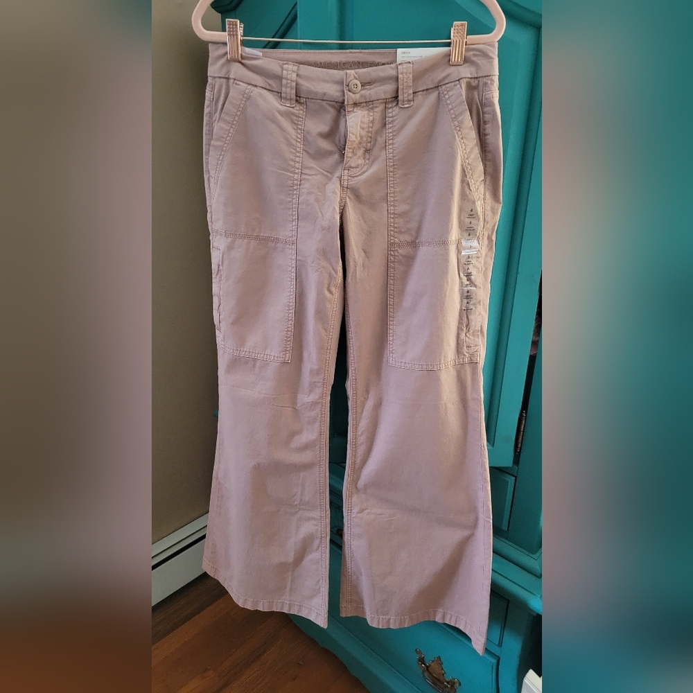 American Eagle Outfitters Women's Wide Leg Jeans in Pink